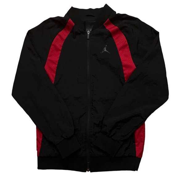 Nike Jacket Mens Size S Air Jordan Sportswear Wings Woven Muscle Full-Zip Black - Picture 1 of 6